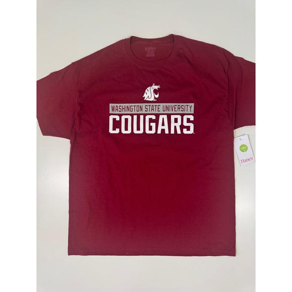Hanes Other - NWT Men's‎ Red WASHINGTON STATE WSU Cougars Crew Neck T-shirt XL